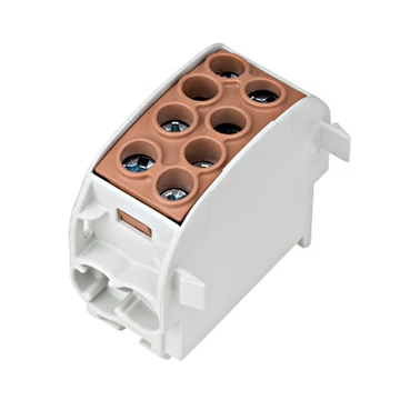 Nagyáramú burkolt elágazókapocs, 35mm², 1p/4 leágazás,barna