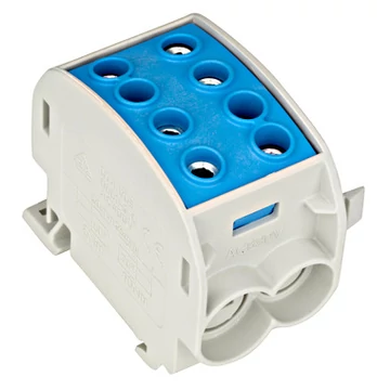 Nagyáramú burkolt elágazókapocs, 70mm², 1p/4 leágazás, kék