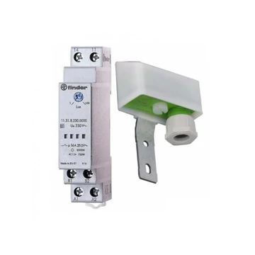 Finder Alkonykapcsoló 1záró 16A 230V sínre + külső fényérzékelővel Finder Alkonykapcsoló 1záró 16A 230V sínre + külső fényérzékelővel