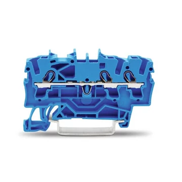 3 vezetékes átmenő sorkapocs 2,5 mm² kék