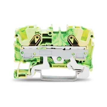 2 vezetékes földelő sorkapocs 6 mm² zöld-sárga