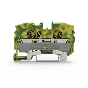 2 vezetékes földelő sorkapocs 10 mm² zöld-sárga