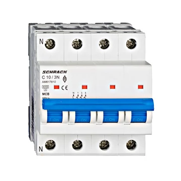 Kismegszakító AMPARO 6kA, C 10A, 3P+N Schrack Technik