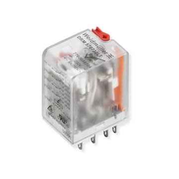 Weidmüller DRM570524LT Relé 24VAC, 4 morzés, LED-el és tesztgombbal, 5A, 250VAC, IP20