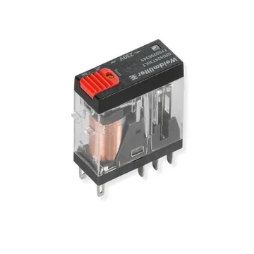 Weidmüller DRM570524LT Relé 24VAC, 2 morzés, LED-el és tesztgombbal, 5A, 250VAC, IP20