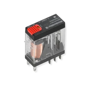 Weidmüller DRI424730LT Relé 230VAC, 2 morzés, LED-el és tesztgombbal, 5A, 250VAC, IP20