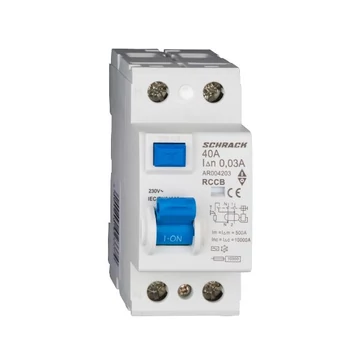 Schrack Hibaáram kapcsoló AMPARO 10kA 40A, 2 pólusú, 30mA, AC