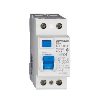 Schrack Hibaáram kapcsoló AMPARO 10kA 63A, 2 pólusú, 30mA, AC