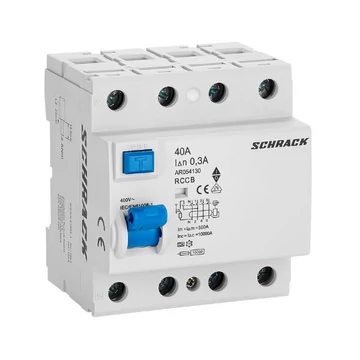 Schrack Hibaáram kapcsoló AMPARO 10kA 40A, 4 pólusú, 300mA, A