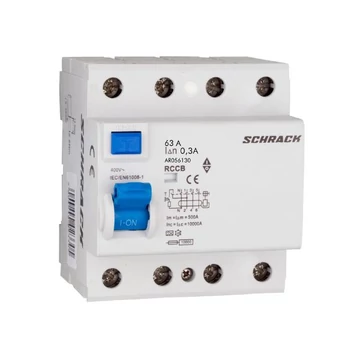 Schrack Hibaáram kapcsoló AMPARO 10kA 63A, 4 pólusú, 30mA, A