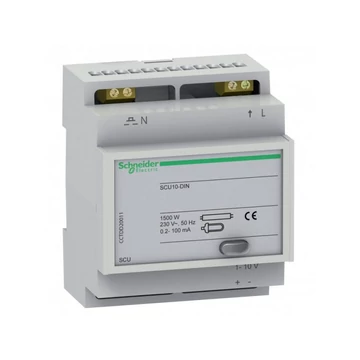 Fényerőszabályzó sínre patt. SCU10-DIN fénycső, elektr. előtét 1-10V 1500W