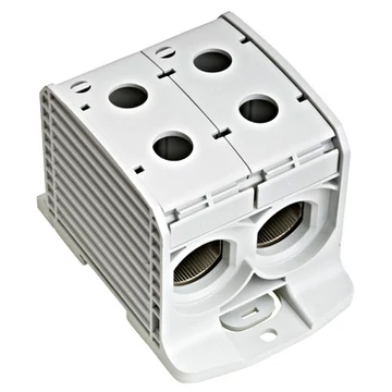 Alu-réz vezetékösszekötő kapocs, dupla, szürke, 300mm²