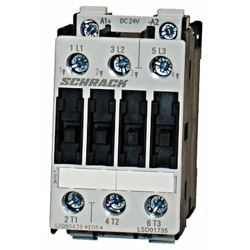 Mágneskapcsoló, 7.5kW, 3p. 24VDC, 17A AC3, 40A AC1, S0 (klt erejéig)