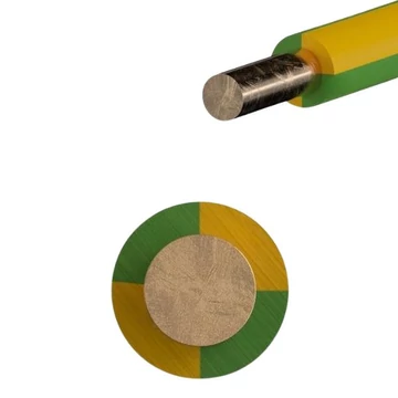 MCu 1x 4mm2 zöld-sárga ( 100M ) CPR tömör rézvezeték (H07V-U)