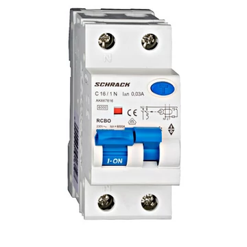 Vezetékvédő kapcsoló 1P+N, AMPARO, 6kA, C 16A, 30mA, A