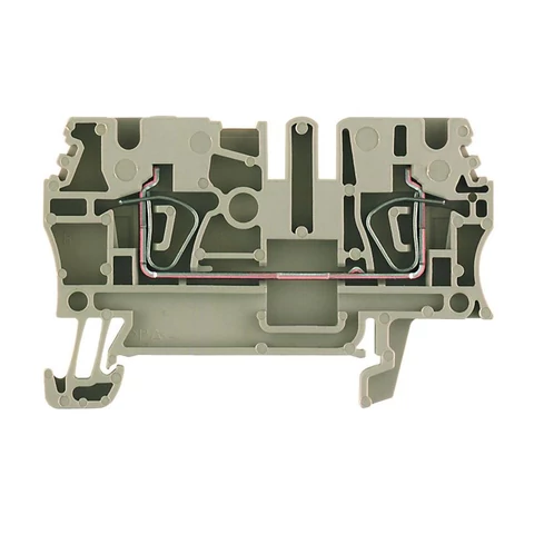 Weidmüller ZDU 2.5 átvezető sorkapocs, rugós, 2,5mm2, bézs 100db/csomag)