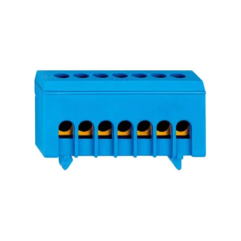 N kapocs blokk, 7x10/16mm², 63A, kék, szigetelt