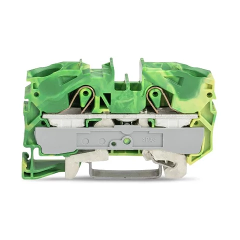 2 vezetékes földelő sorkapocs 16 mm² zöld-sárga