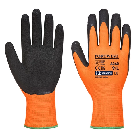 A340ORBL Portwest Hi-Vis Grip mártott latex védőkesztyű