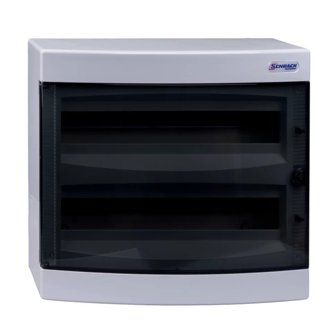 Falonkívüli kiselosztó 2-soros, 36M, átlátszó ajtó